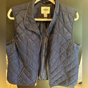 Old Navy Quilted Puffer Vest Zip Up Blue - Size XL